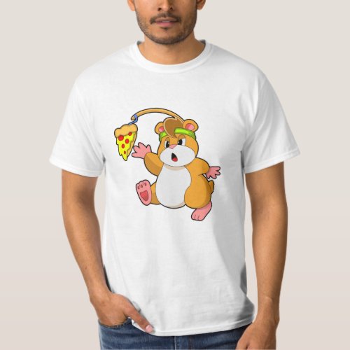 Hamster at Eating with Pizza T_Shirt