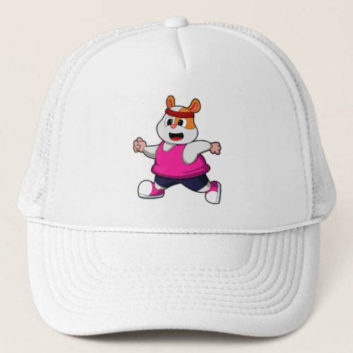 Hamster at Running with Headband Trucker Hat
