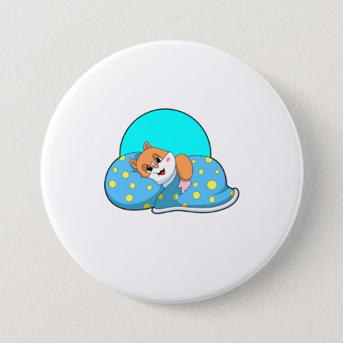 Hamster at Sleeping with BlanketPNG Button