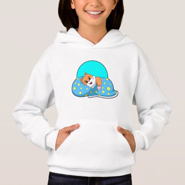 Hamster at Sleeping with Blanket.PNG Hoodie (Front)