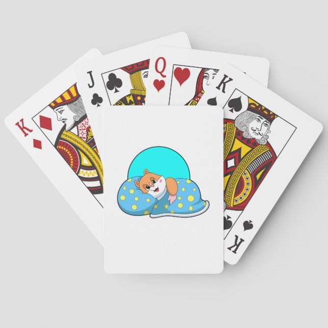 Hamster at Sleeping with Blanket.PNG Poker Cards (Back)