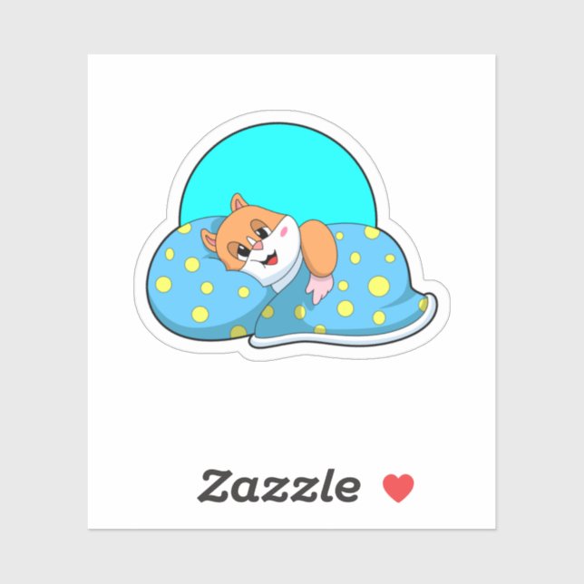 Hamster at Sleeping with Blanket.PNG Sticker (Sheet)