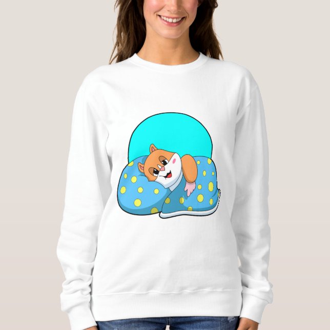 Hamster at Sleeping with Blanket.PNG Sweatshirt (Front)