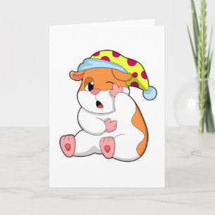 Hamster at Sleeping with Sleepyhead Card