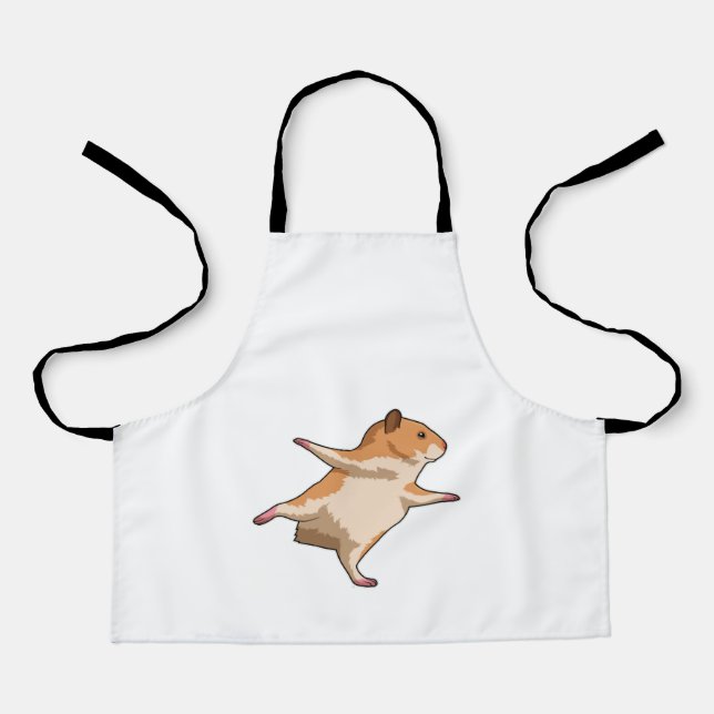 Hamster at Yoga Stretching Legs Apron (Front)