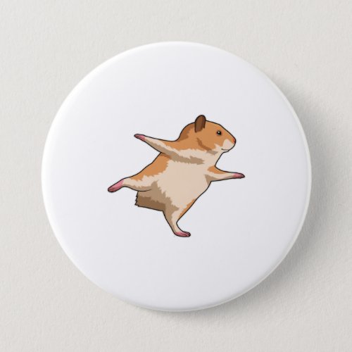 Hamster at Yoga Stretching Legs Button