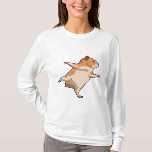 Hamster at Yoga Stretching Legs T_Shirt