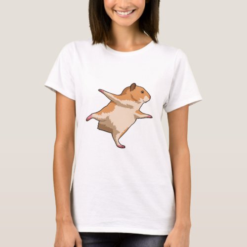 Hamster at Yoga Stretching Legs T_Shirt