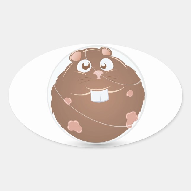 hamster ball oval sticker (Front)