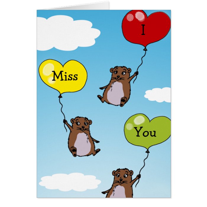 Hamster balloons, I miss you Greeting Card