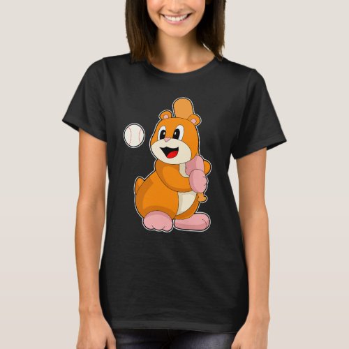 Hamster Baseball Baseball bat Sports T_Shirt