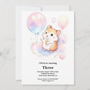 Hamster Birthday Invitation