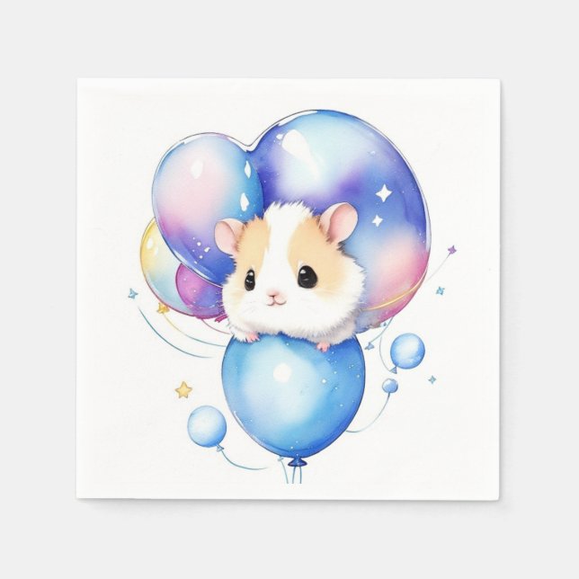 Hamster Birthday Napkins (Front)