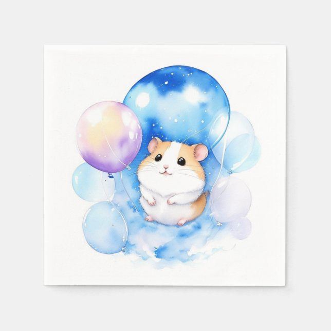 Hamster Birthday Napkins (Front)