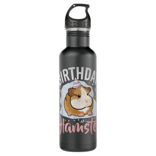 Hamster Birthday Party Birthday Hamster Stainless Steel Water Bottle
