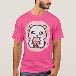 Hamster Boba Thai Milk Tea Bubble Tea Anime Kawaii T-Shirt