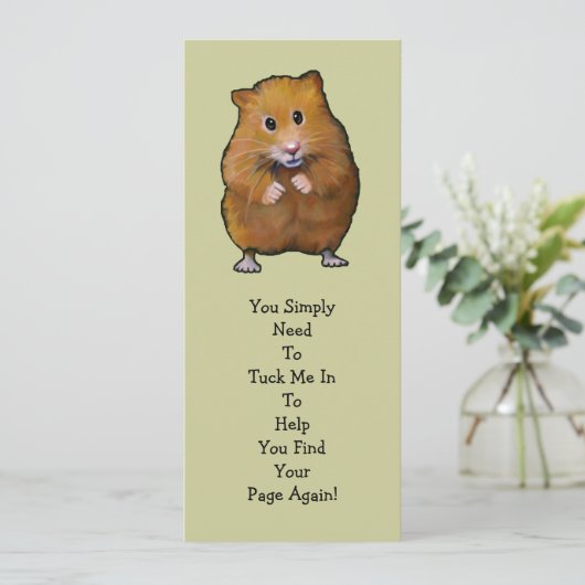 HAMSTER BOOK MARK: "Tuck Me In" (Standing Front)