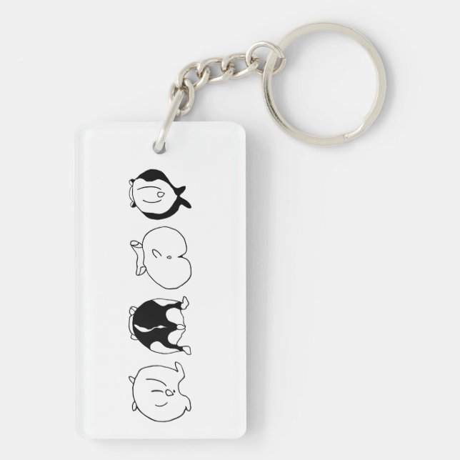 Hamster Butts Keychain (Back)