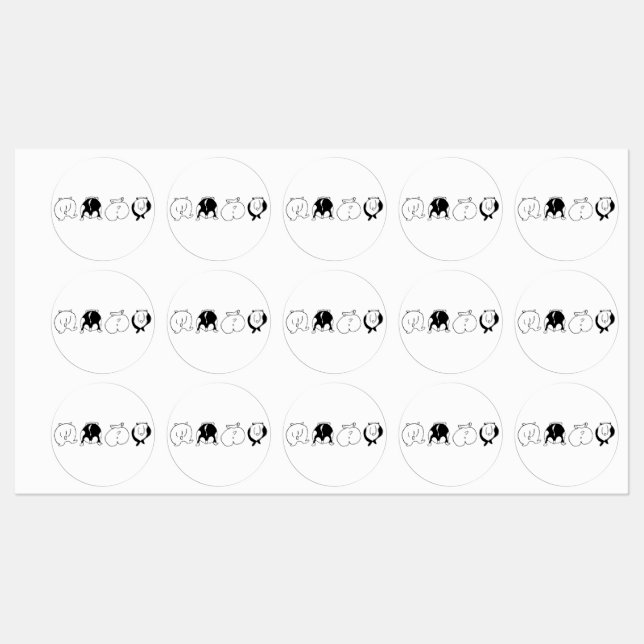 Hamster Butts Labels (Sheet)