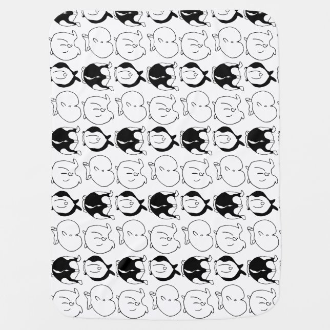 Hamster Butts Pattern Baby Blanket (Front)