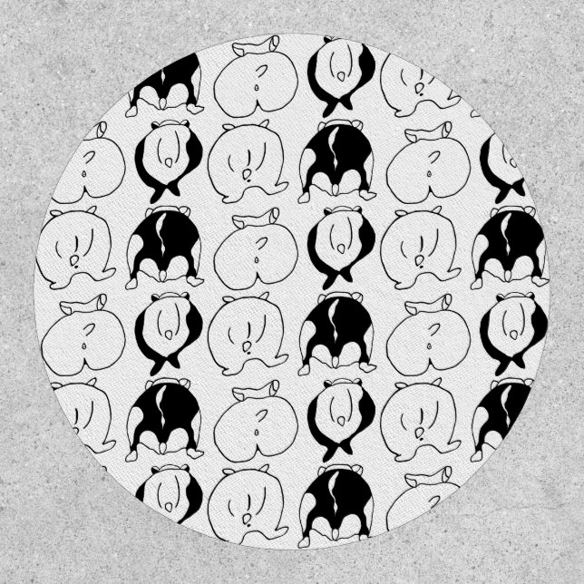 Hamster Butts Pattern Patch (Front)