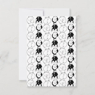 Hamster Butts Pattern Thank You Card