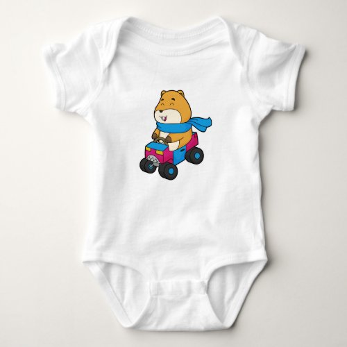 Hamster Car Baby Bodysuit