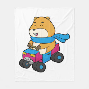 Hamster Car Fleece Blanket
