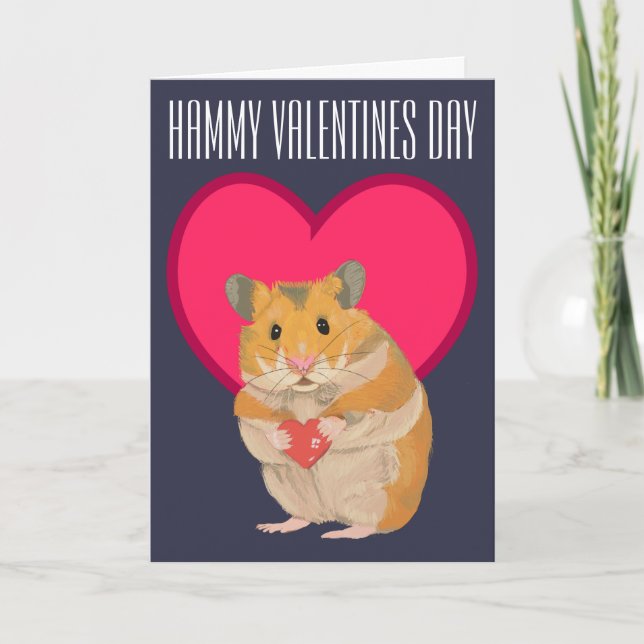 Hamster Card - Hammy Valentines editable card (Front)