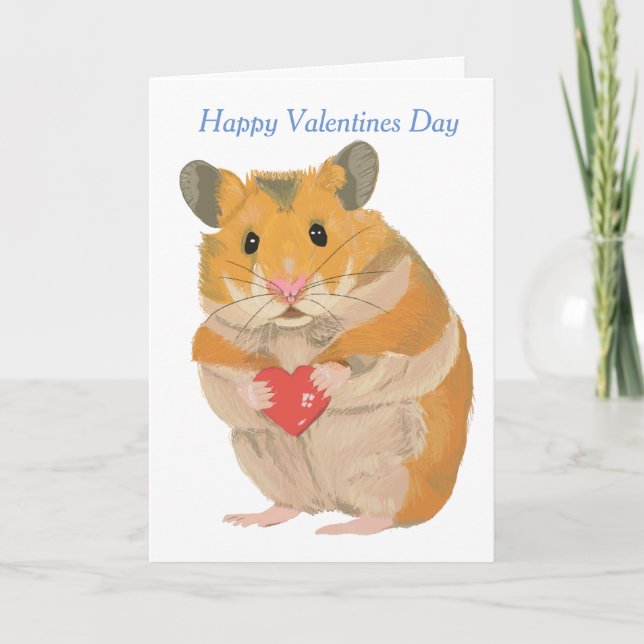 Hamster Card - Valentines editable (Front)