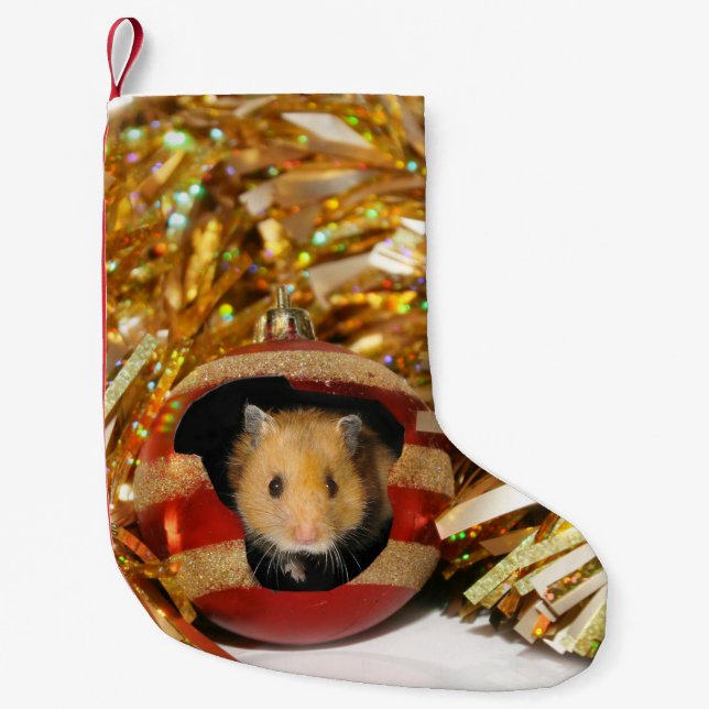 Hamster Christmas Small Christmas Stocking (Front)