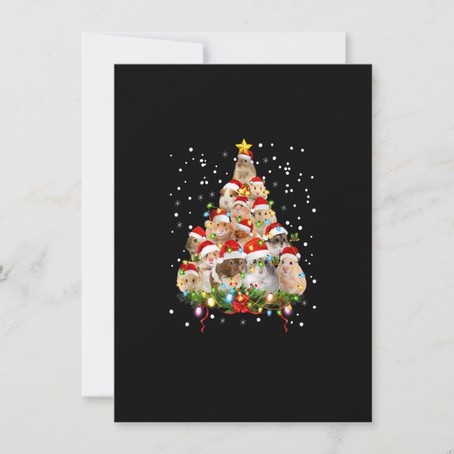 Hamster Christmas Tree Funny Hamster Mom Xmas Gift Invitation (Front)