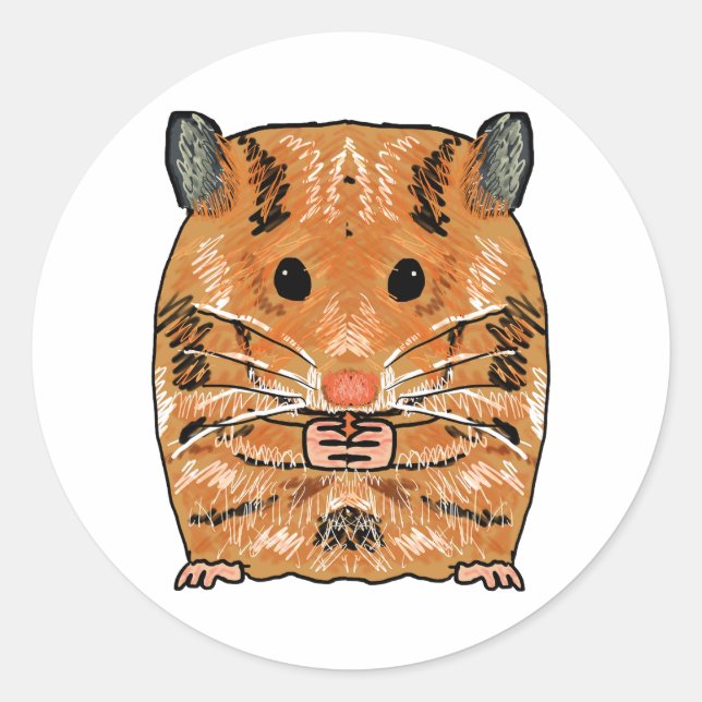 Hamster Classic Round Sticker (Front)
