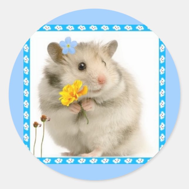 hamster classic round sticker (Front)