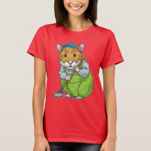 Hamster Cleaning staff Mop T-Shirt