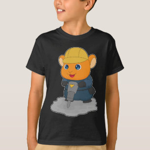 Hamster Construction worker Jackhammer Constructio T-Shirt