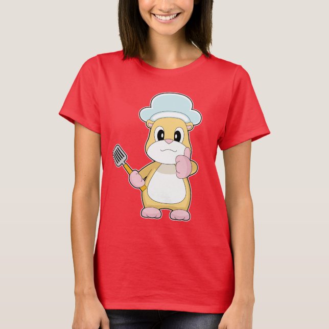 Hamster Cook Spatula Cooking T-Shirt (Front)