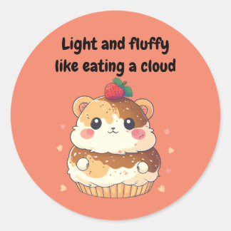 Hamster Cream Puff - Light and Fluffy Classic Round Sticker