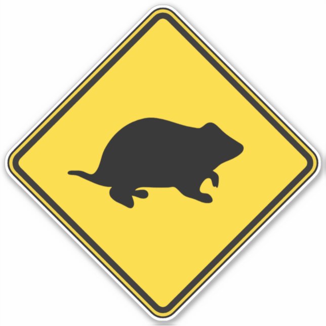 Hamster Crossing Sticker (Front)