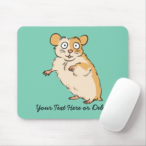 Hamster Custom Text Mouse Pad