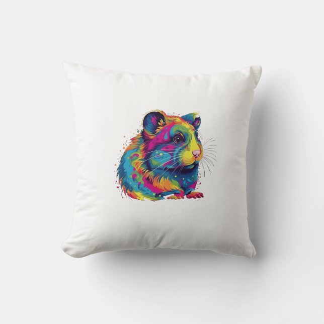 hamster cute  throw pillow (Front)