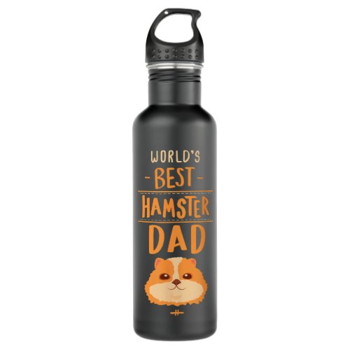 Hamster Dad Gift Boys Hammy Costume Outfit Stainless Steel Water Bottle