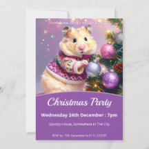 Hamster Decorating Tree Christmas Party