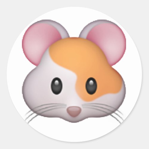 Hamster _ Emoji Classic Round Sticker
