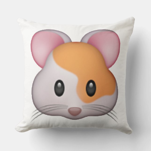 Hamster - Emoji Throw Pillow (Front)