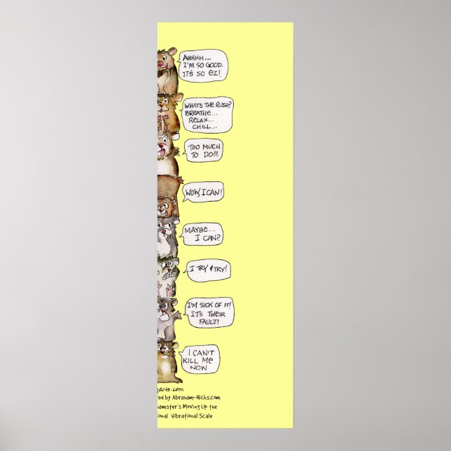 Hamster Emotional Vibrational Scale Poster Print (Front)