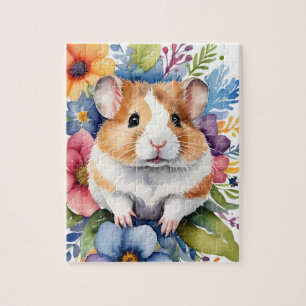 Hamster Family Pet Portrait Jigsaw Puzzle