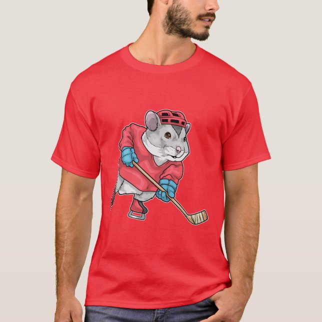 Hamster Field hockey Field hockey stick T-Shirt (Front)