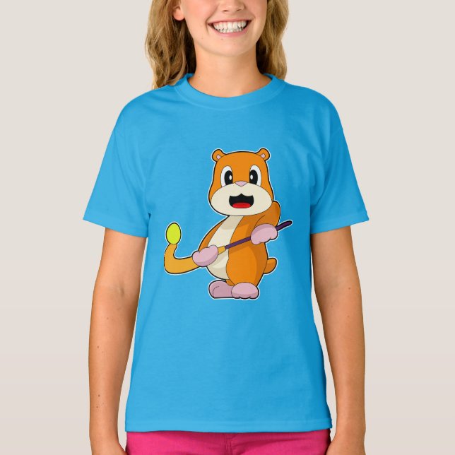 Hamster Field hockey Hockey stick T-Shirt (Front)