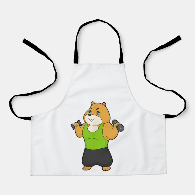 Hamster Fitness Dumbbell Apron (Front)